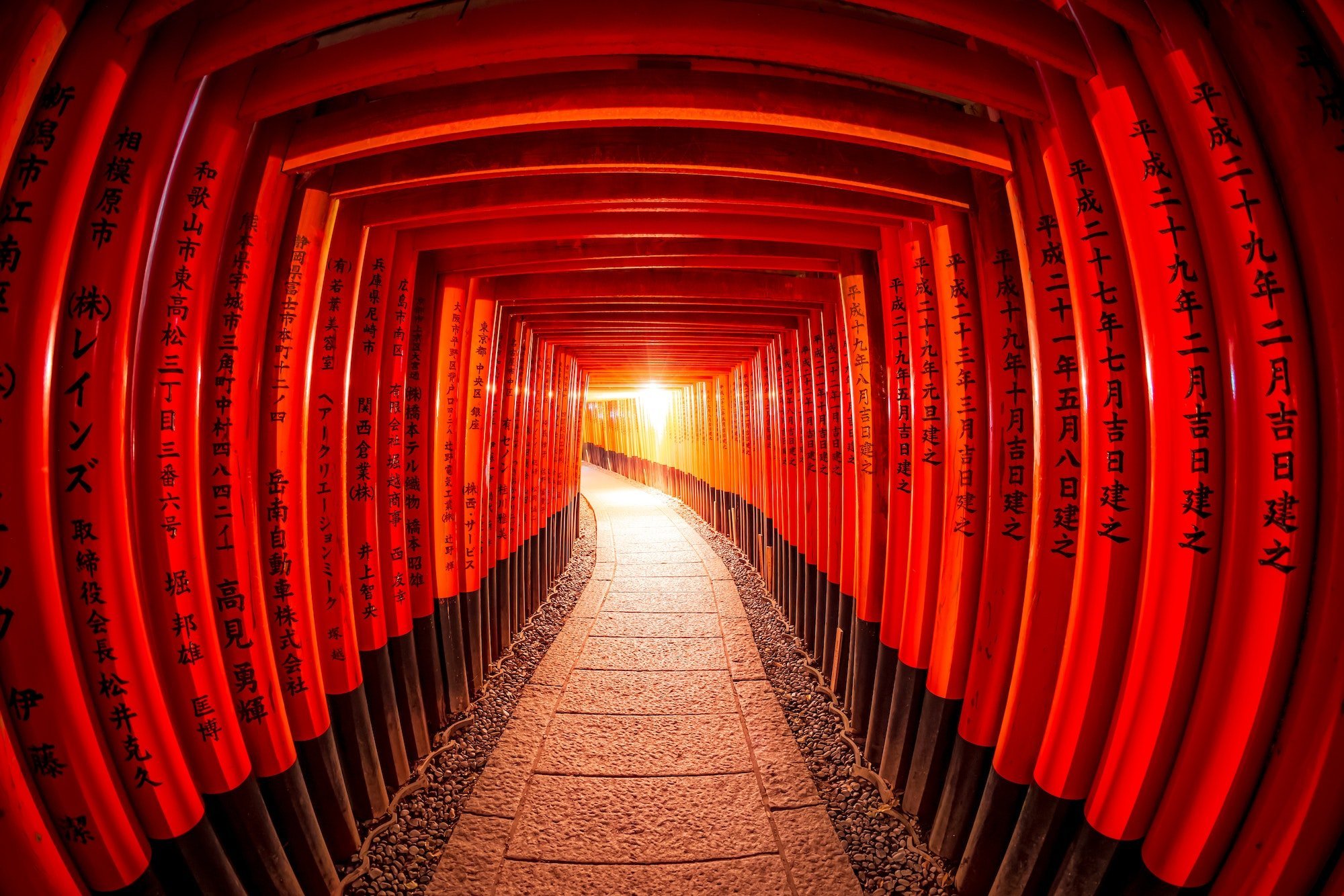 Torii gates, Fushimi Inari Shrine, Kyoto, Japan